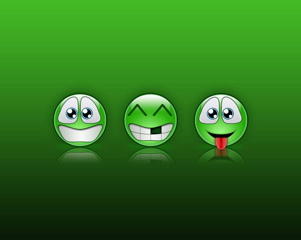Msn Messenger Green Emojis Wallpaper