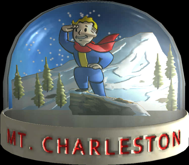 Mt Charleston Snow Globe Superhero PNG
