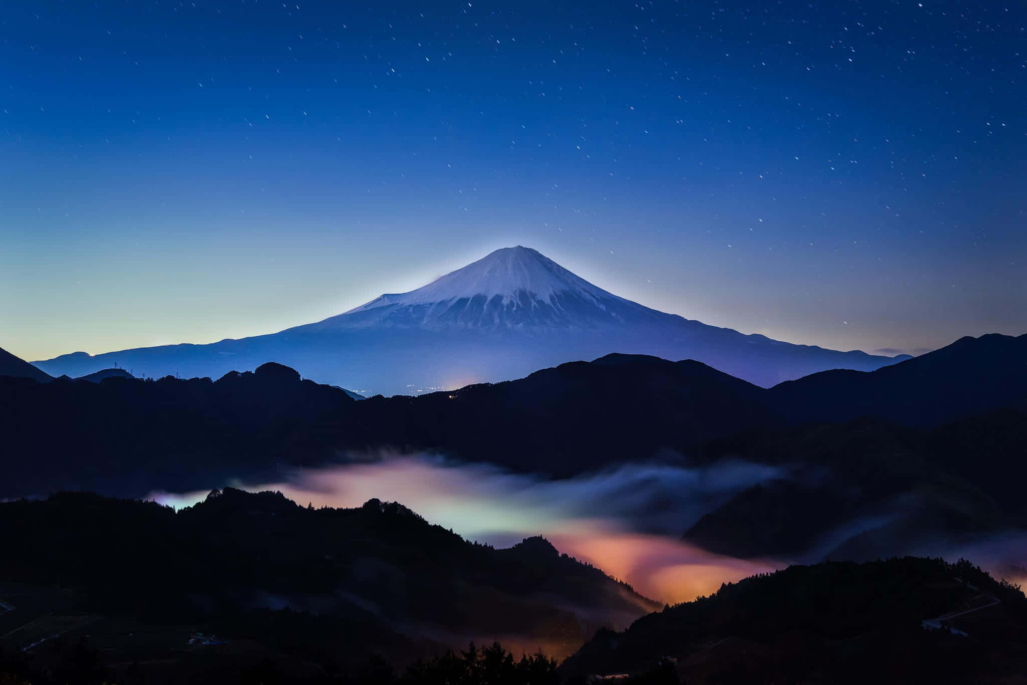 Bildav Mt. Fuji Vid Soluppgång