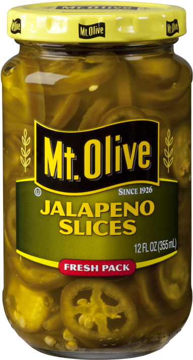 Mt Olive Jalapeno Slices Jar PNG