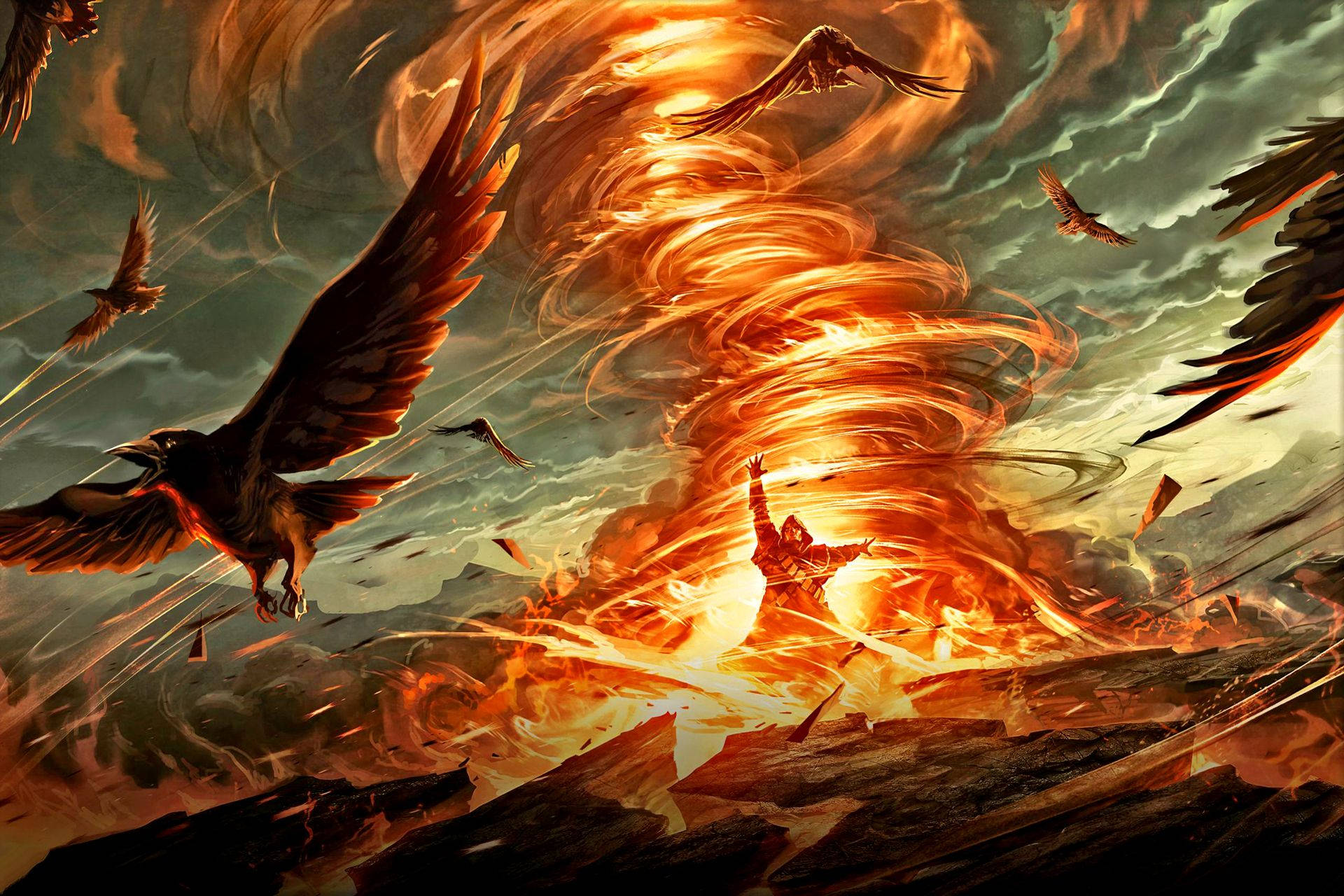 The Festive Flame of Magic the Gathering Wallpaper