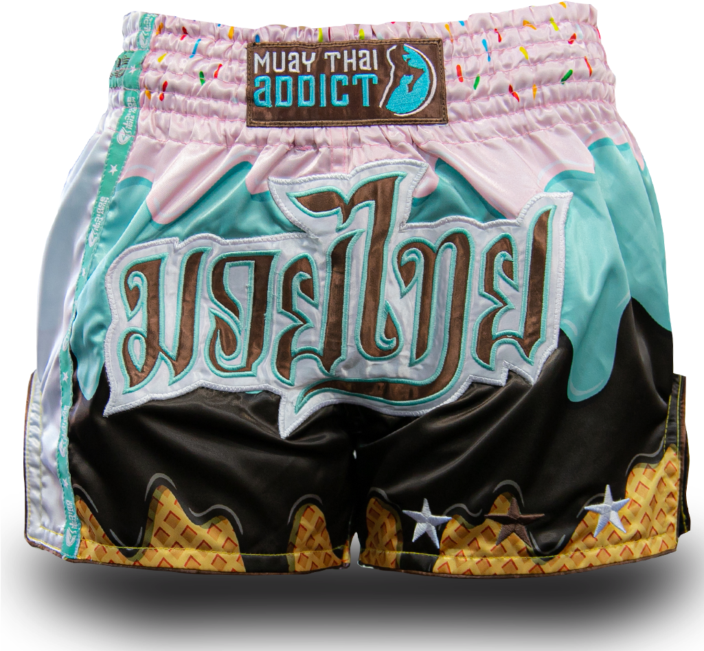 Muay Thai Shorts Colorful Design PNG
