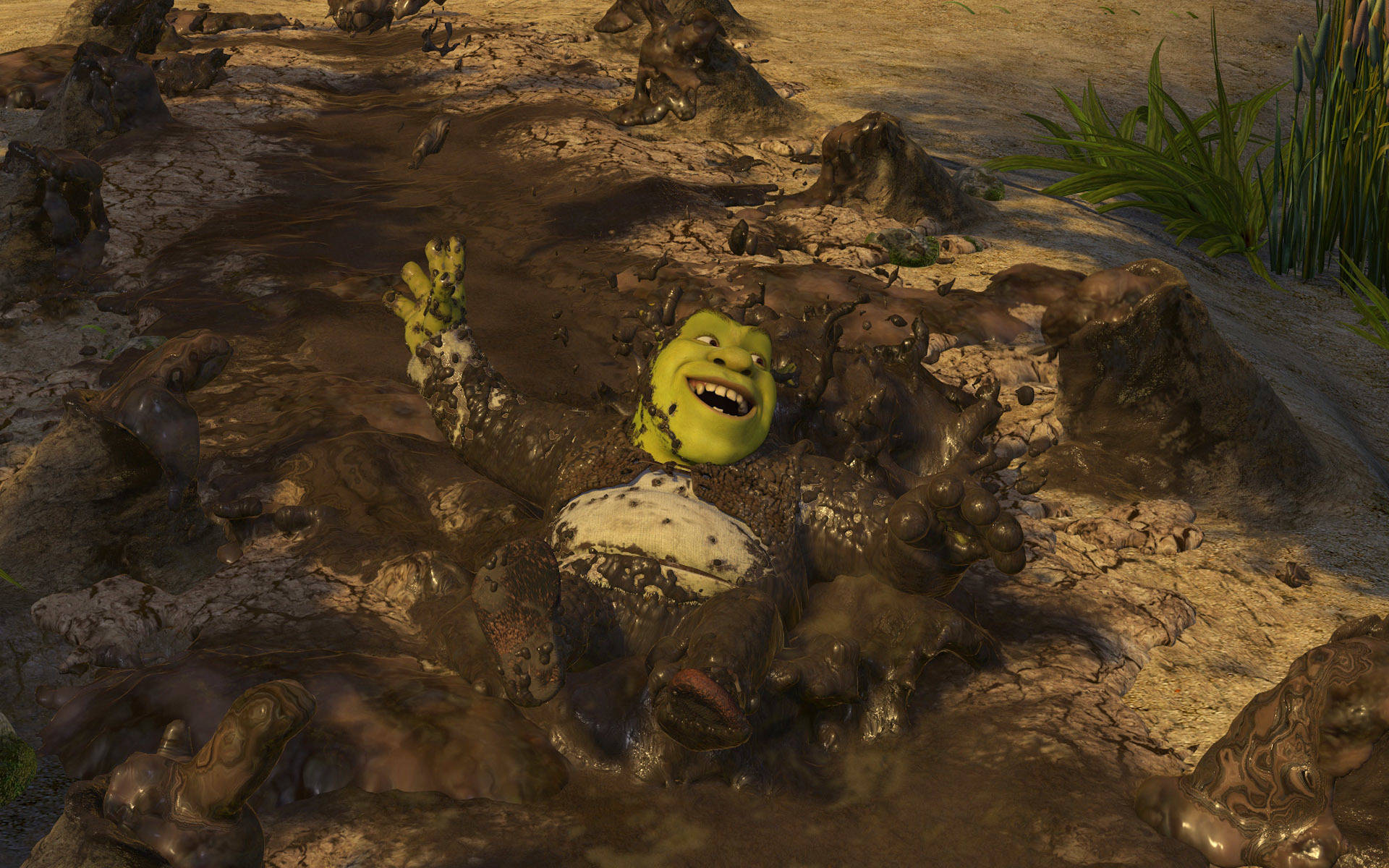 Pantanode Barro De Shrek Tercero Fondo de pantalla