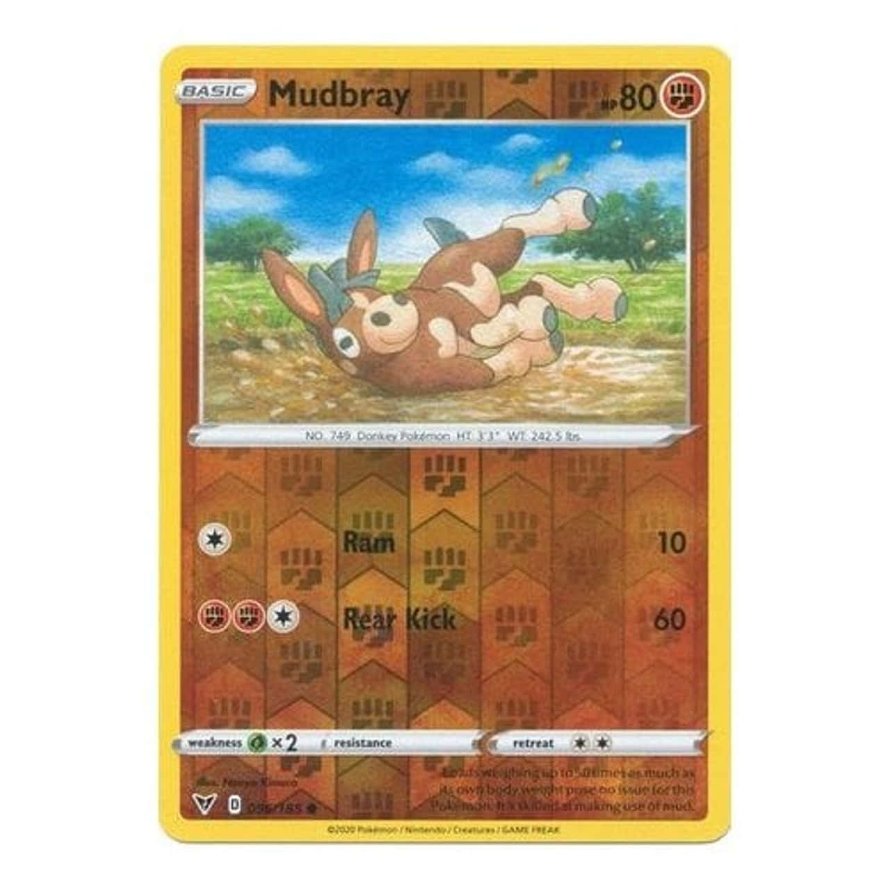 Adorable Mudbray Pokemon Card Wallpaper
