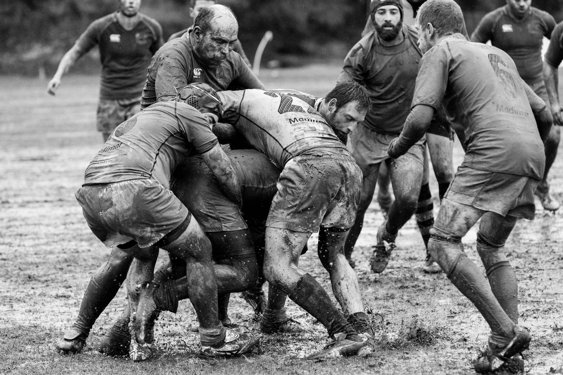 Muddy Rugby Maul Photography