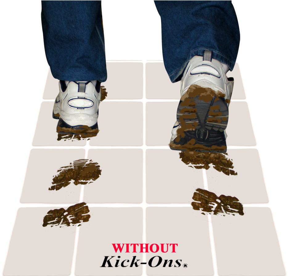 Muddy Shoe Printson Clean Floor PNG