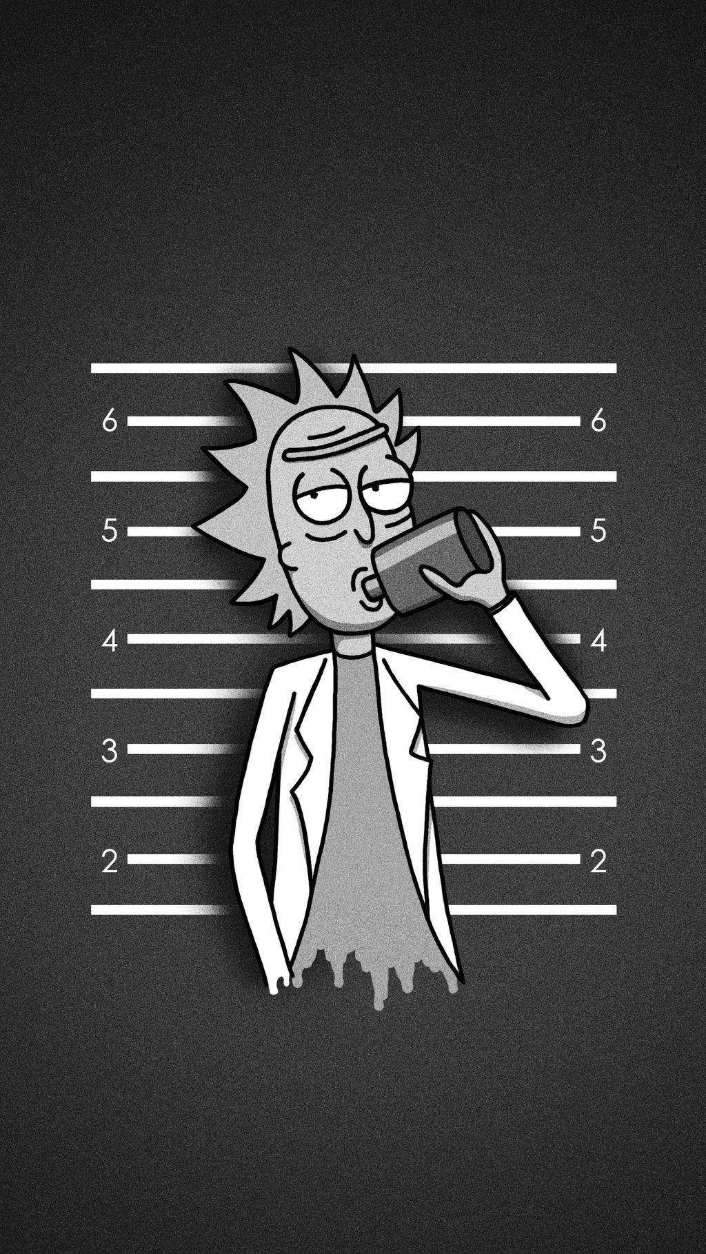 Mugshot Rick And Morty 4k - Captura De Rick Y Morty En Alta Definición Fondo de pantalla