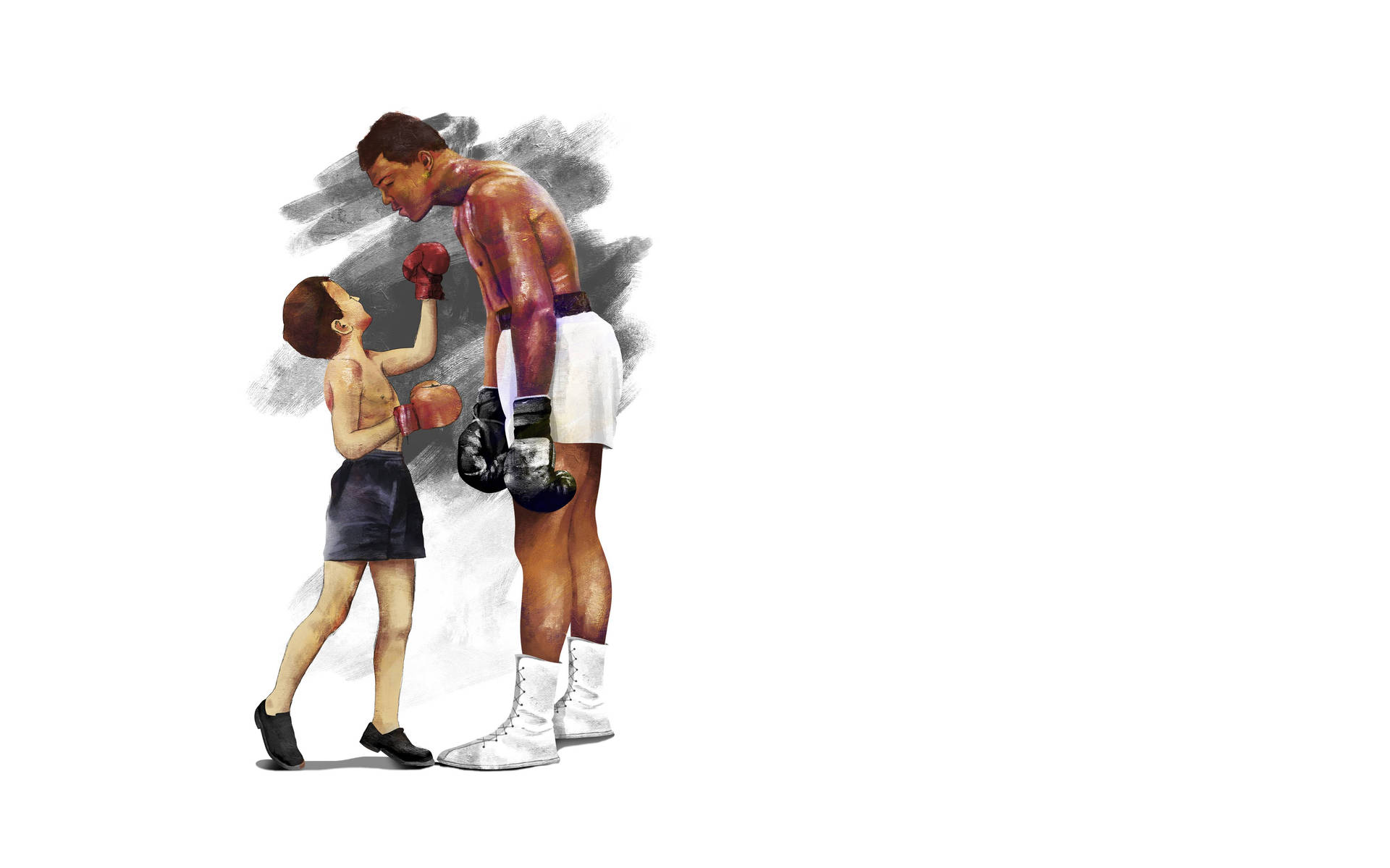 Muhammad Ali And Kid Artwork