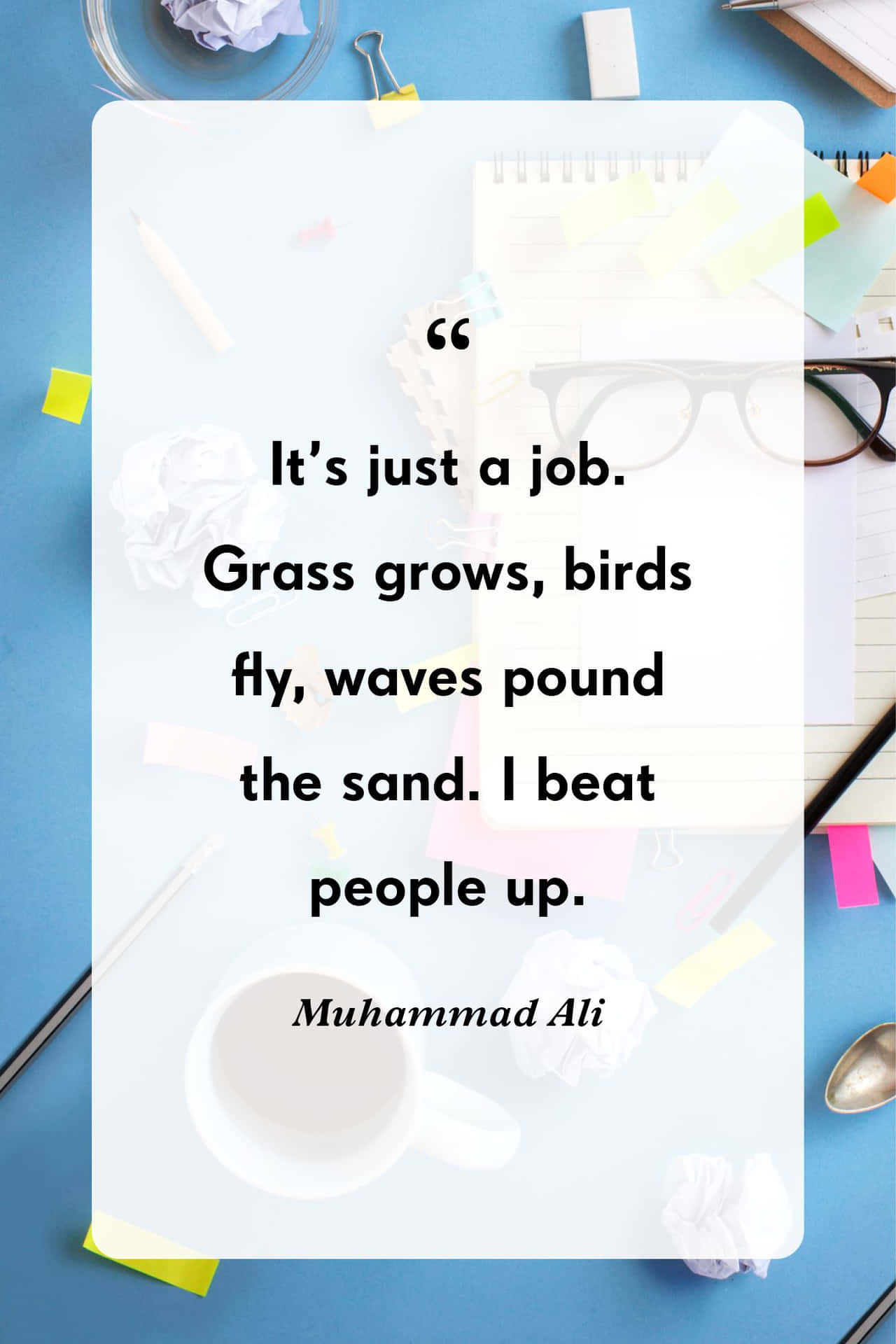 Muhammad Ali Comedy Quote Wallpaper
