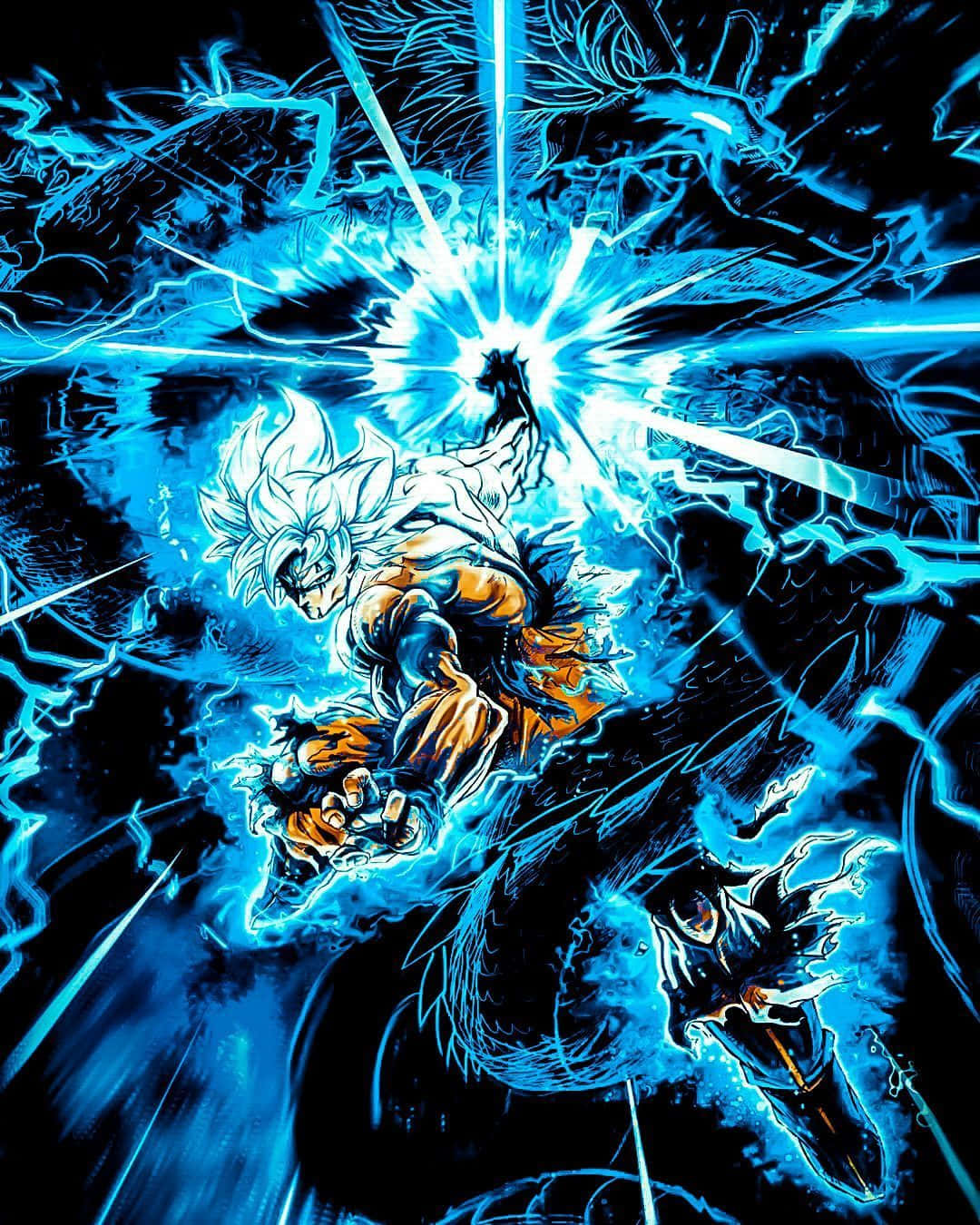 Majestic MUI Goku Showcasing His Power Wallpaper