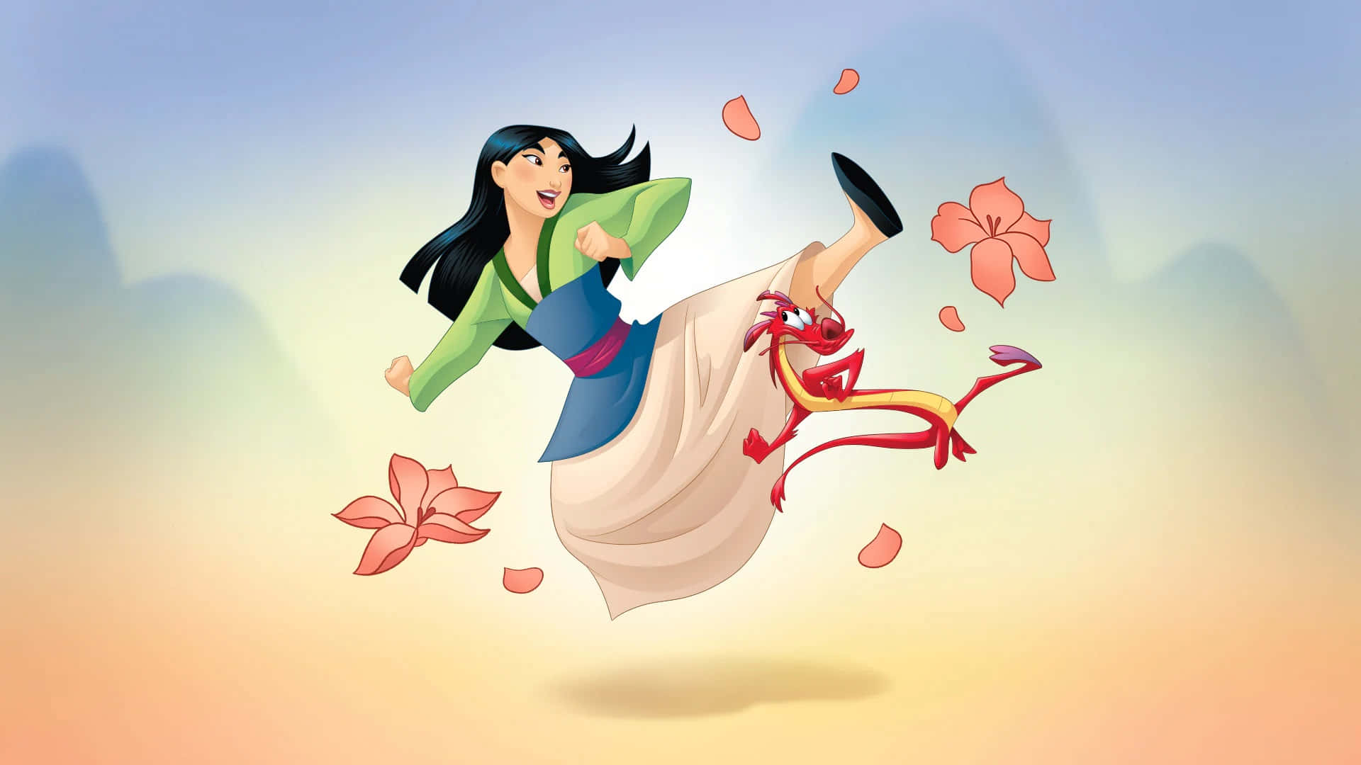 Immagineun Primo Piano Di Liu Yifei Nel Ruolo Di Mulan Nel Remake Live-action Di Disney