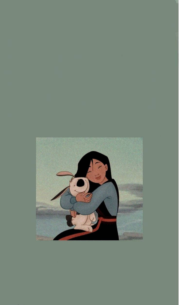 Mulan Green Aesthetic Cartoon Disney Background