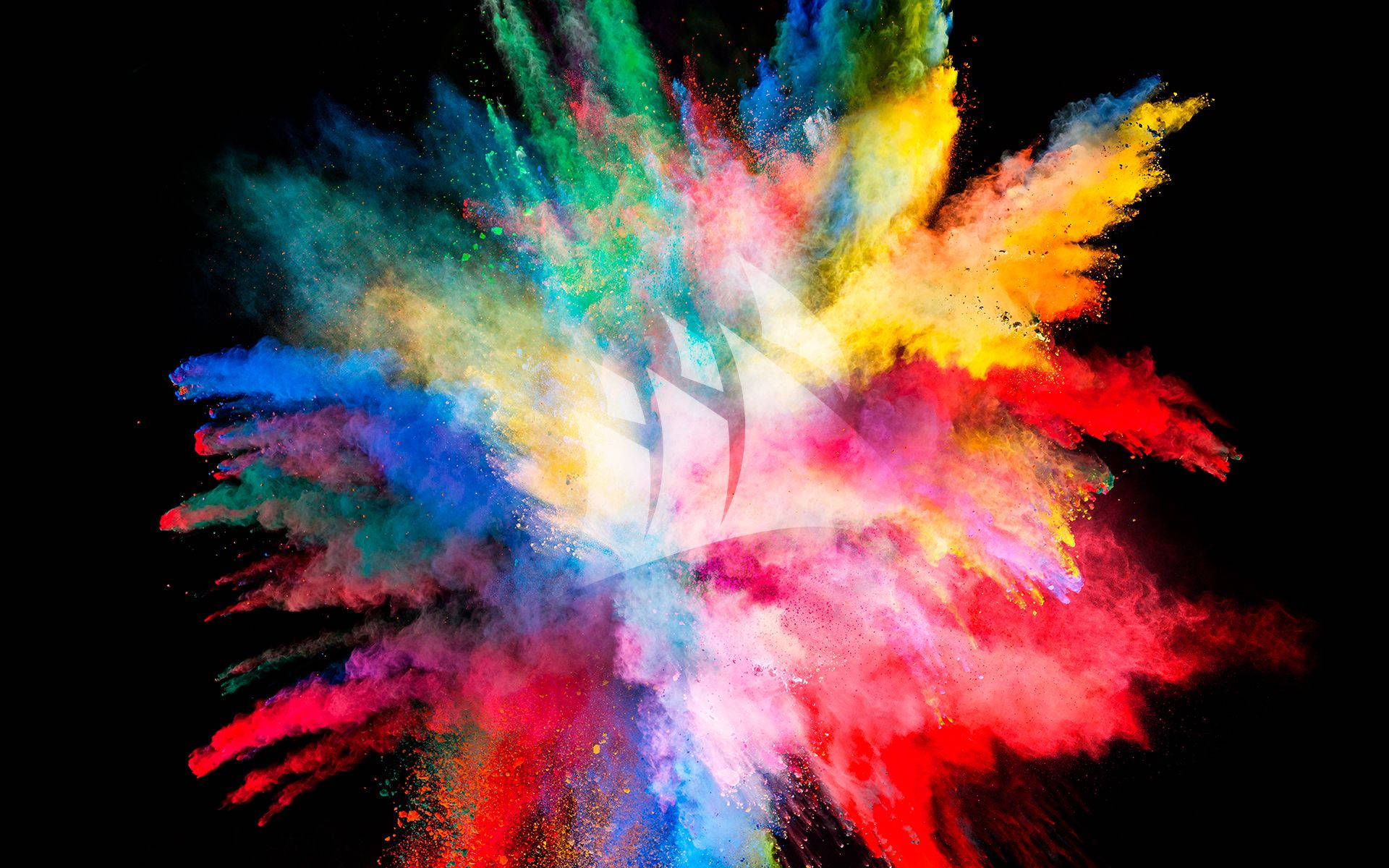 Multi Color Powder Explosion Background