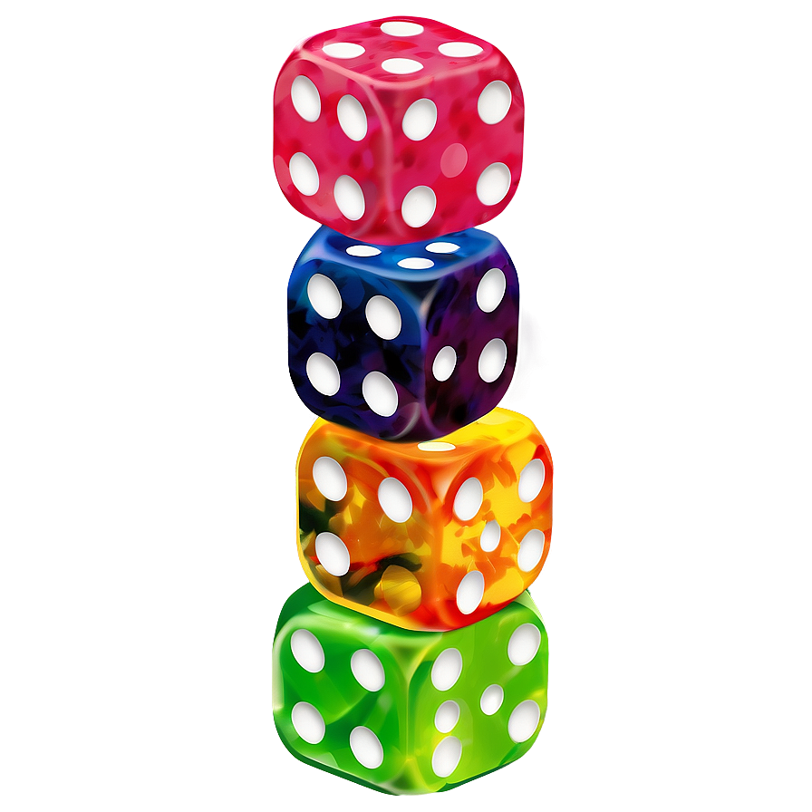 Multi-colored Dice Png 77 PNG