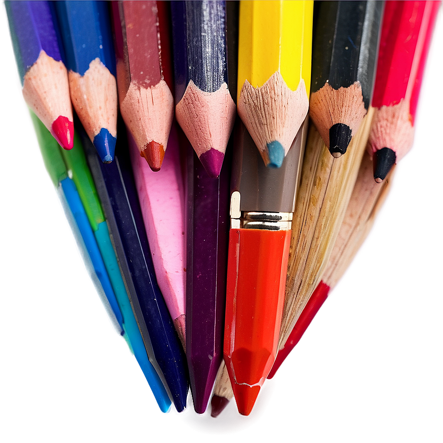 Multi-colored Pencil Set Png Fyd21 PNG