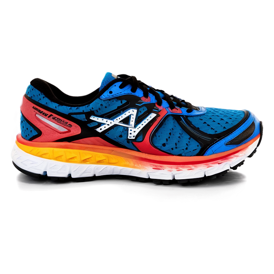 Multi-colored Running Shoe Png 06132024 PNG