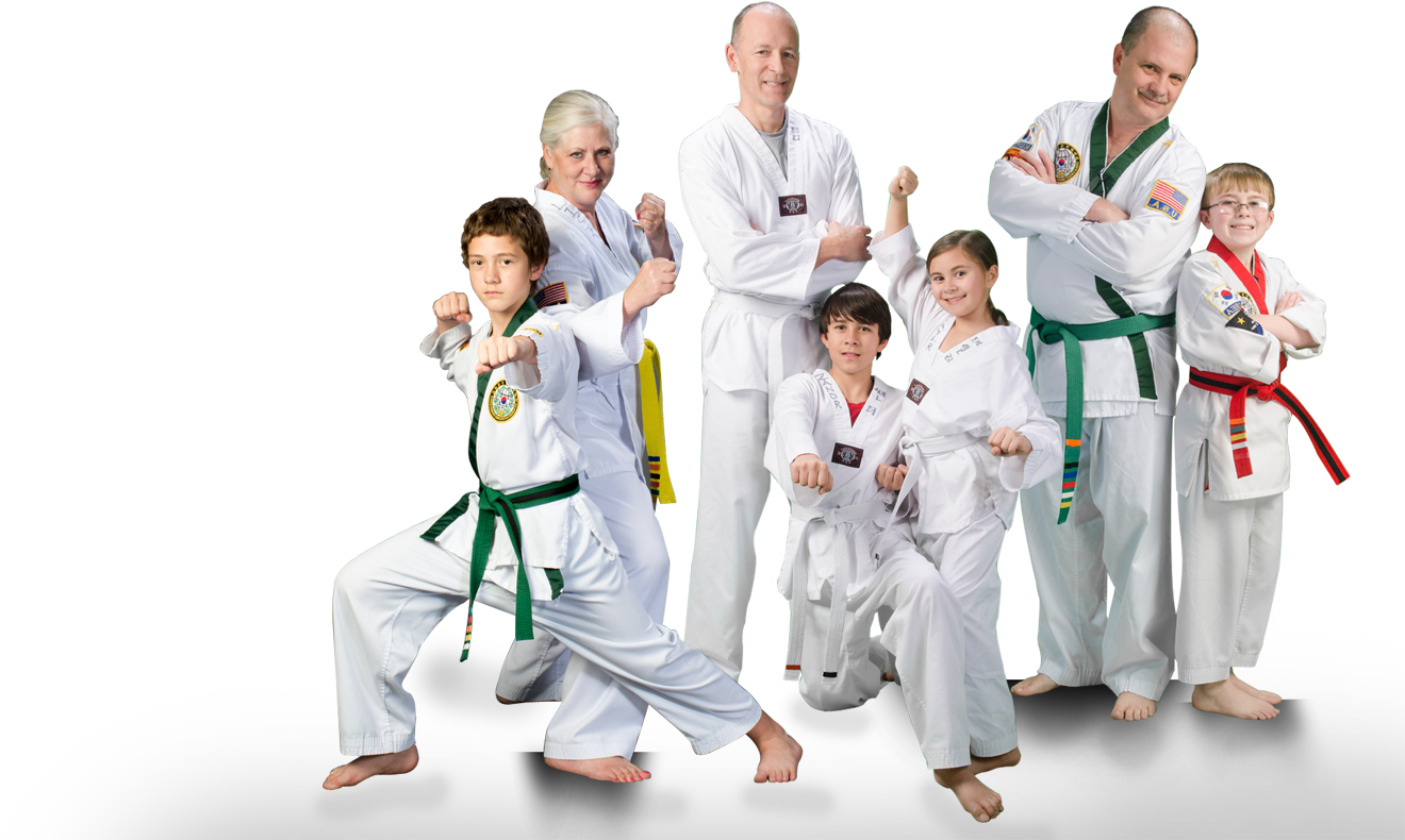 Multi Generational Karate Students PNG