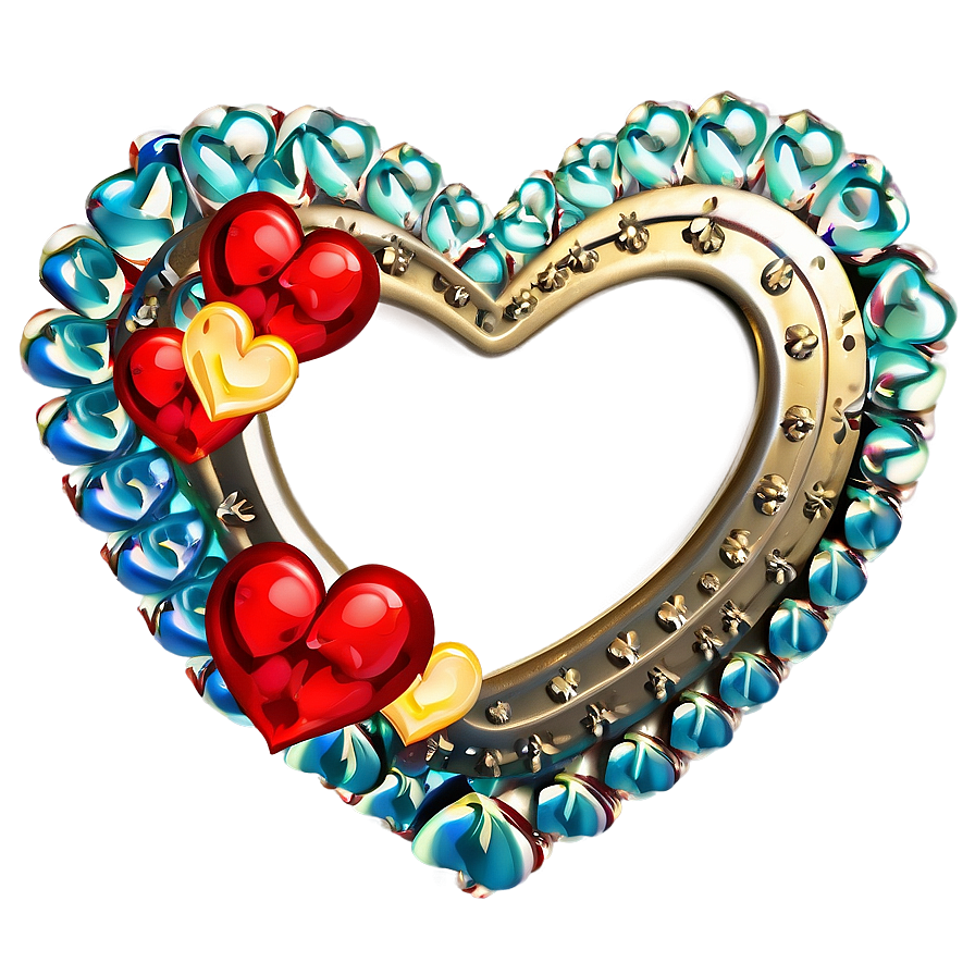 Multi Heart Frame Png 06122024 PNG