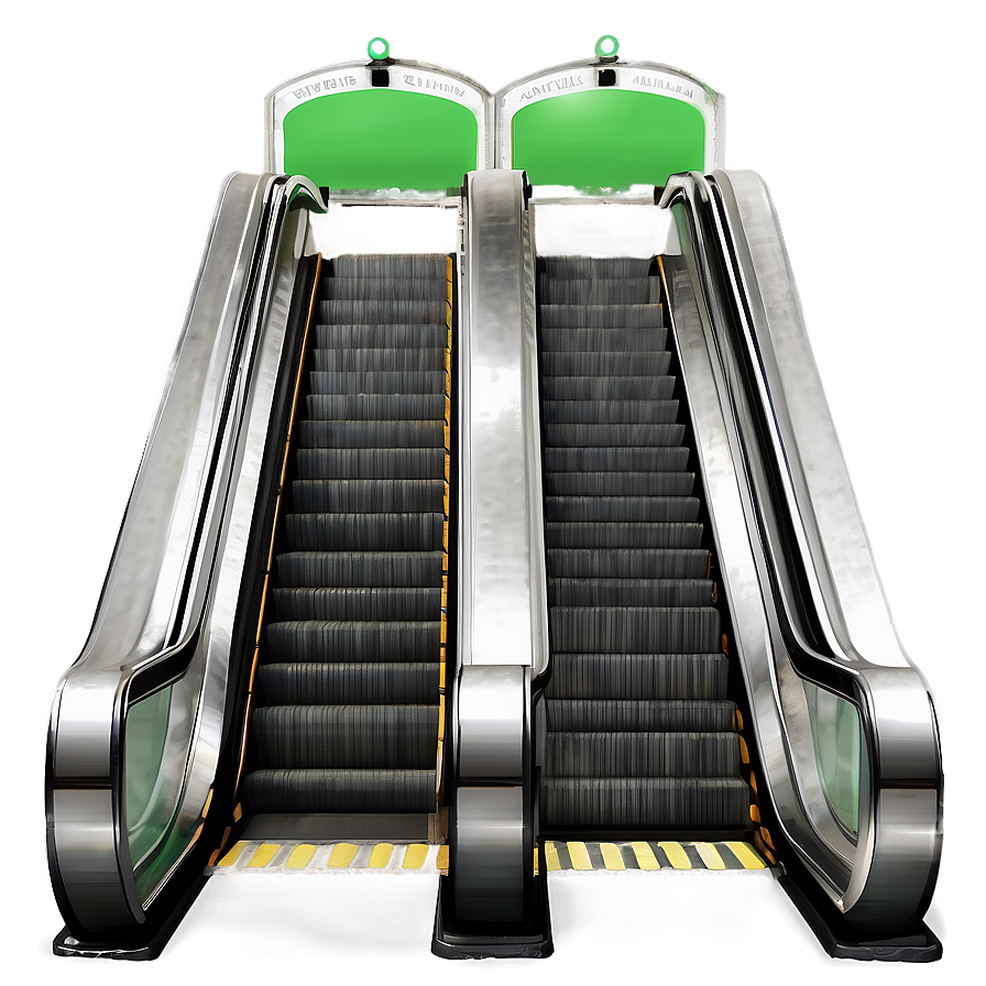 Multi-level Mall Escalator Png 06242024 PNG