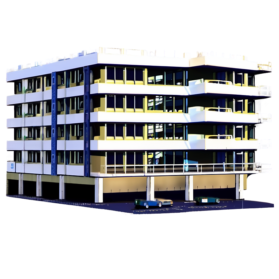 Multi-level Parking Garage Building Png 05242024 PNG