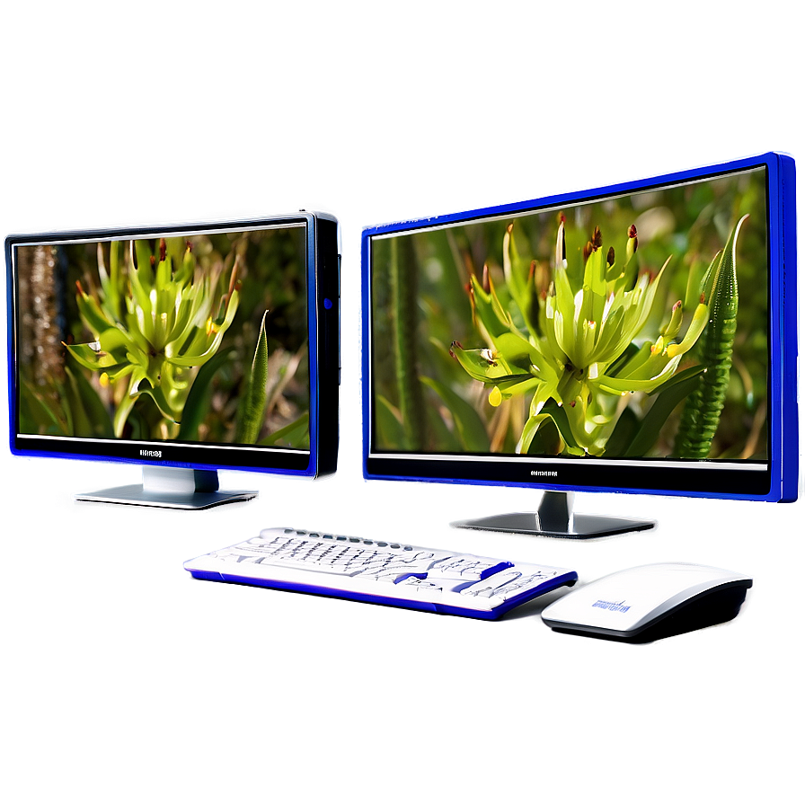 Multi-screen Computer Setup Png Uhn66 PNG