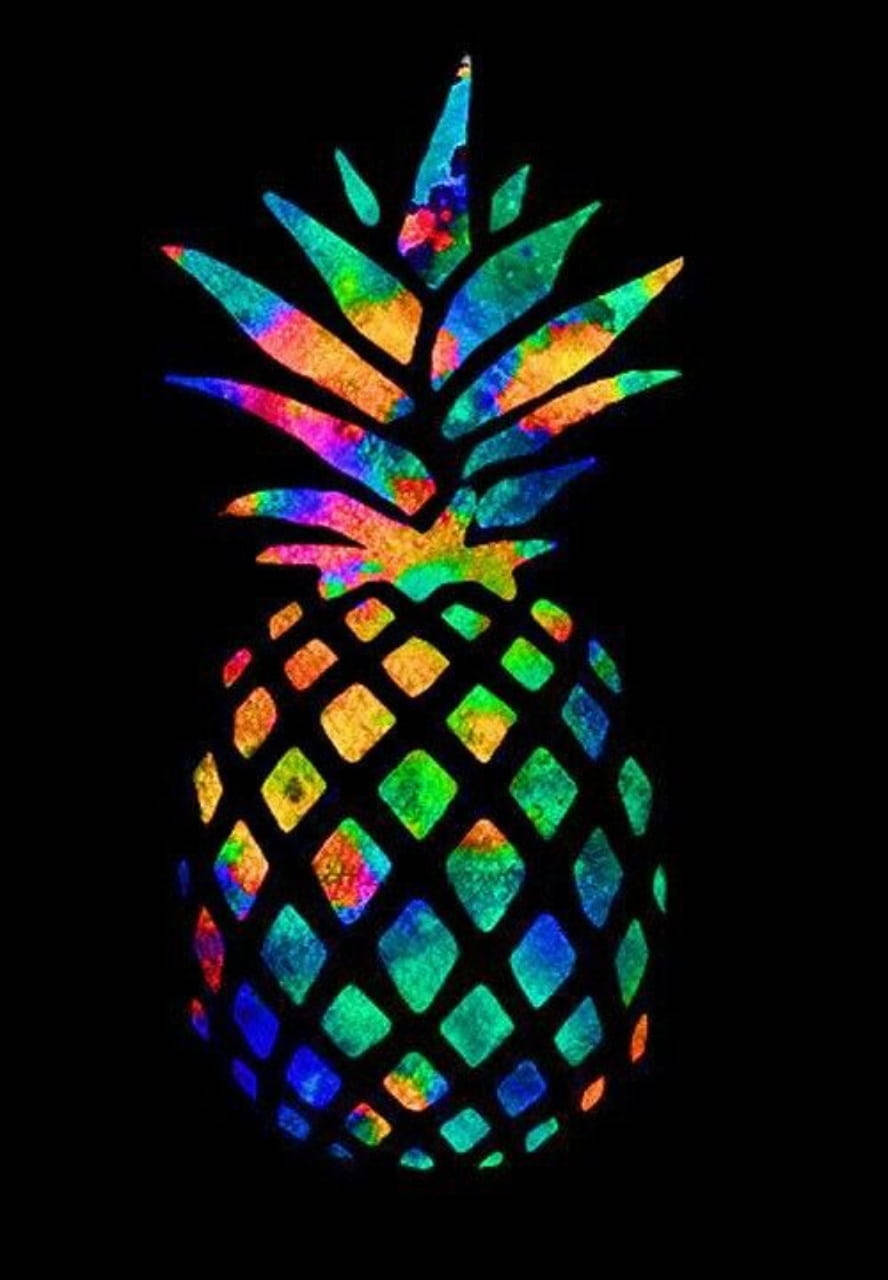 Mehrfarbigeabstrakte Ananas Wallpaper