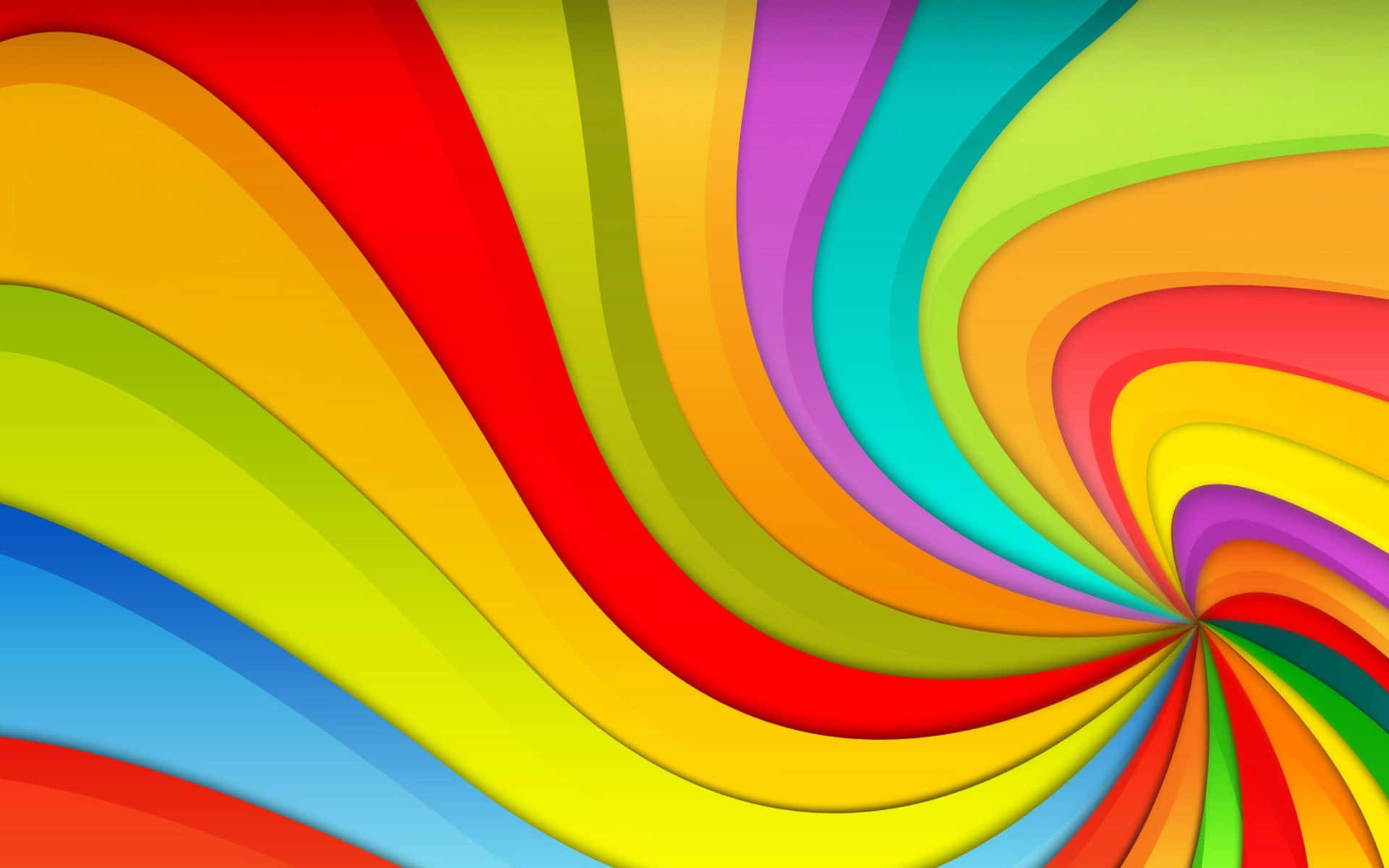 Rainbow Floral Swirls, simple background, multicolor, graphics, swirls,  rainbow, HD wallpaper