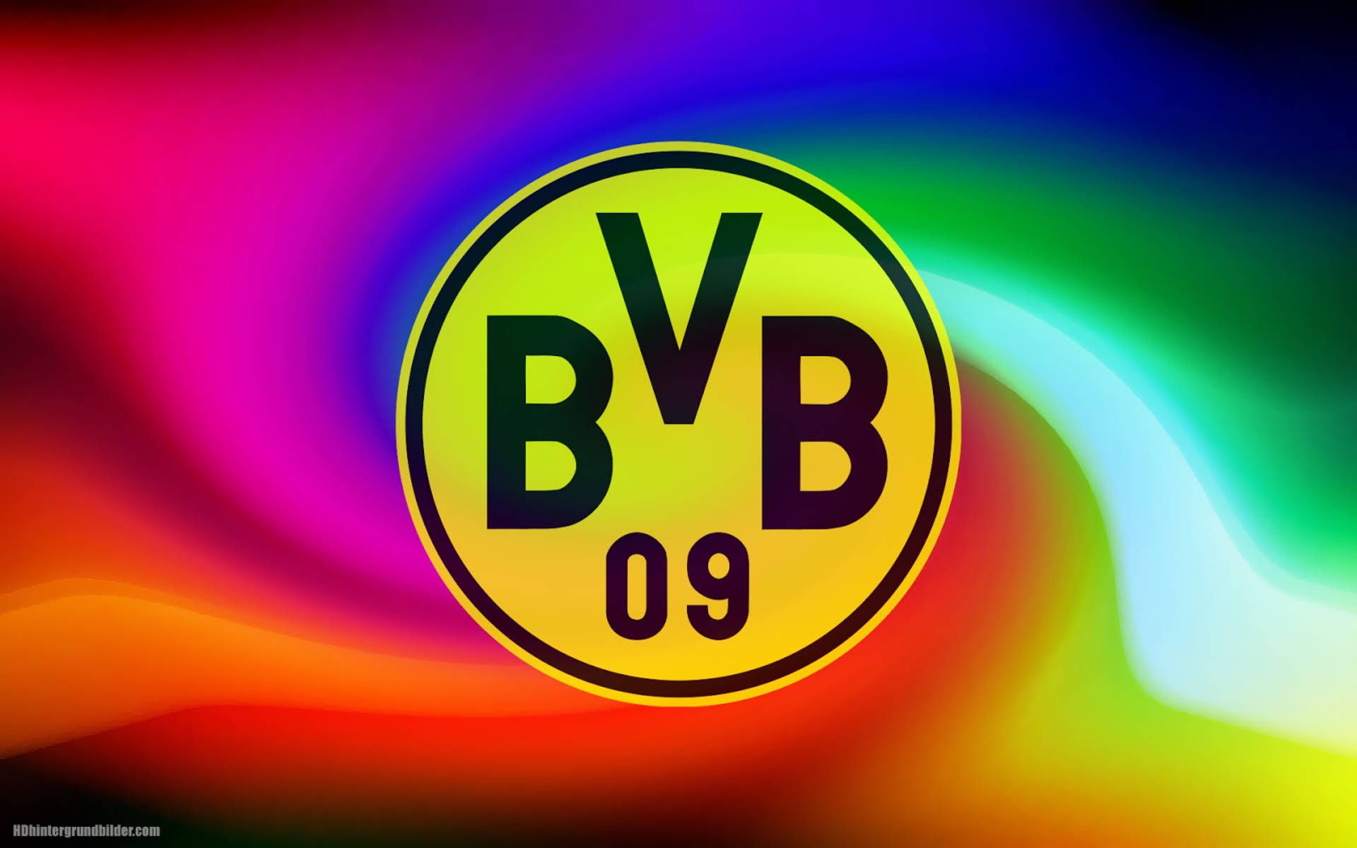 Multicolor Borussia Dortmund Logo Wallpaper