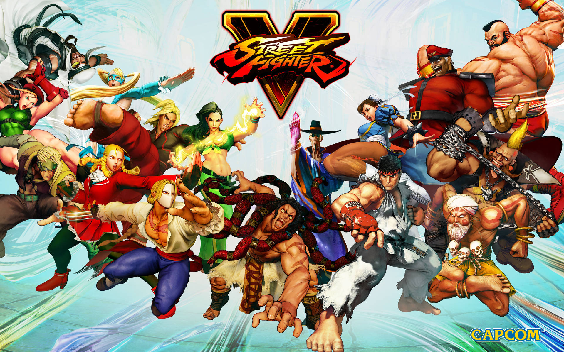 Multicolor Capcom Street Fighter V Graphic Wallpaper