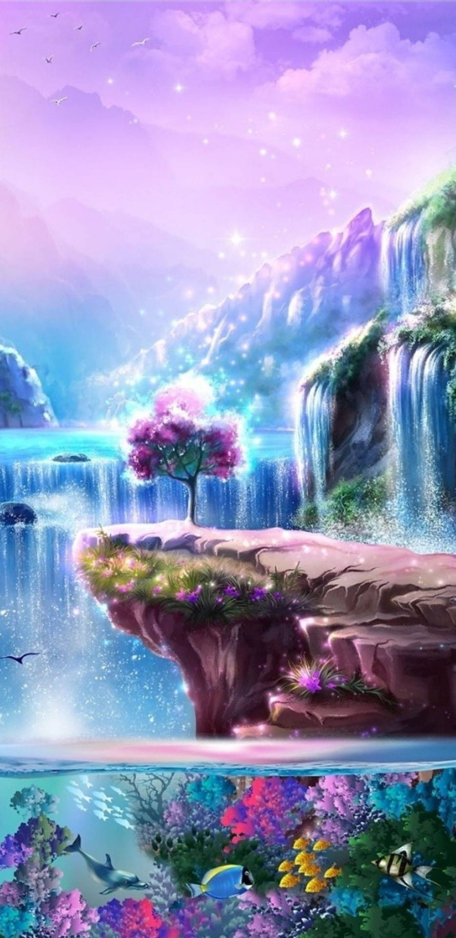 Multicolor Fantasy Land Wallpaper