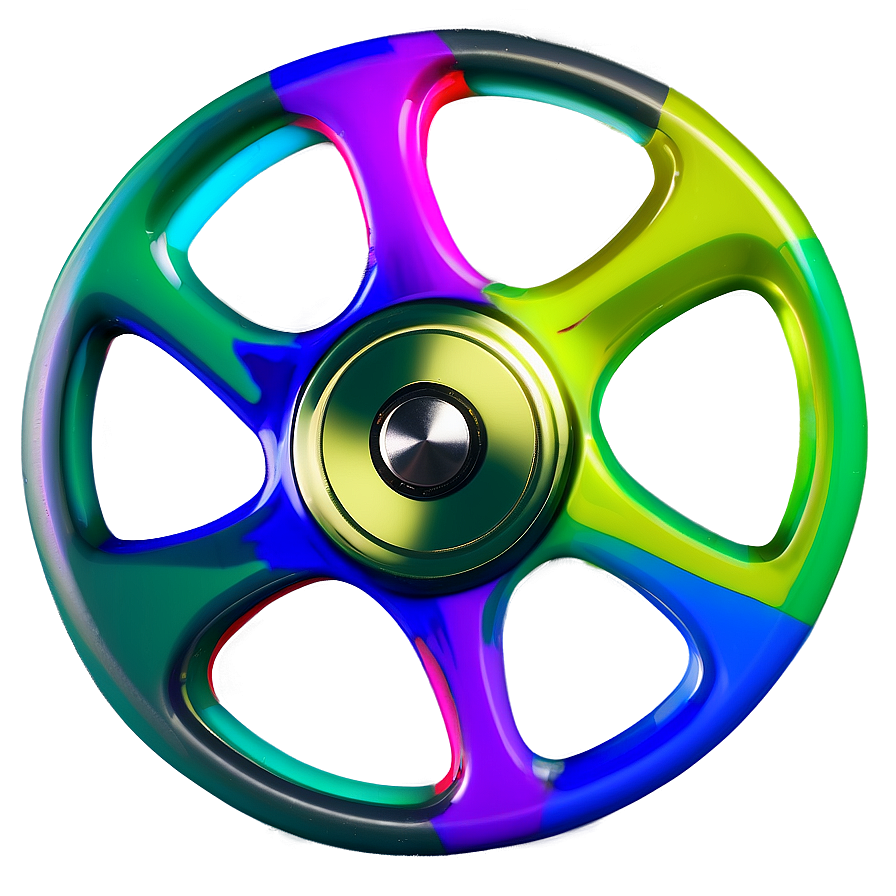 Multicolor Fidget Spinner Png Hob65 PNG