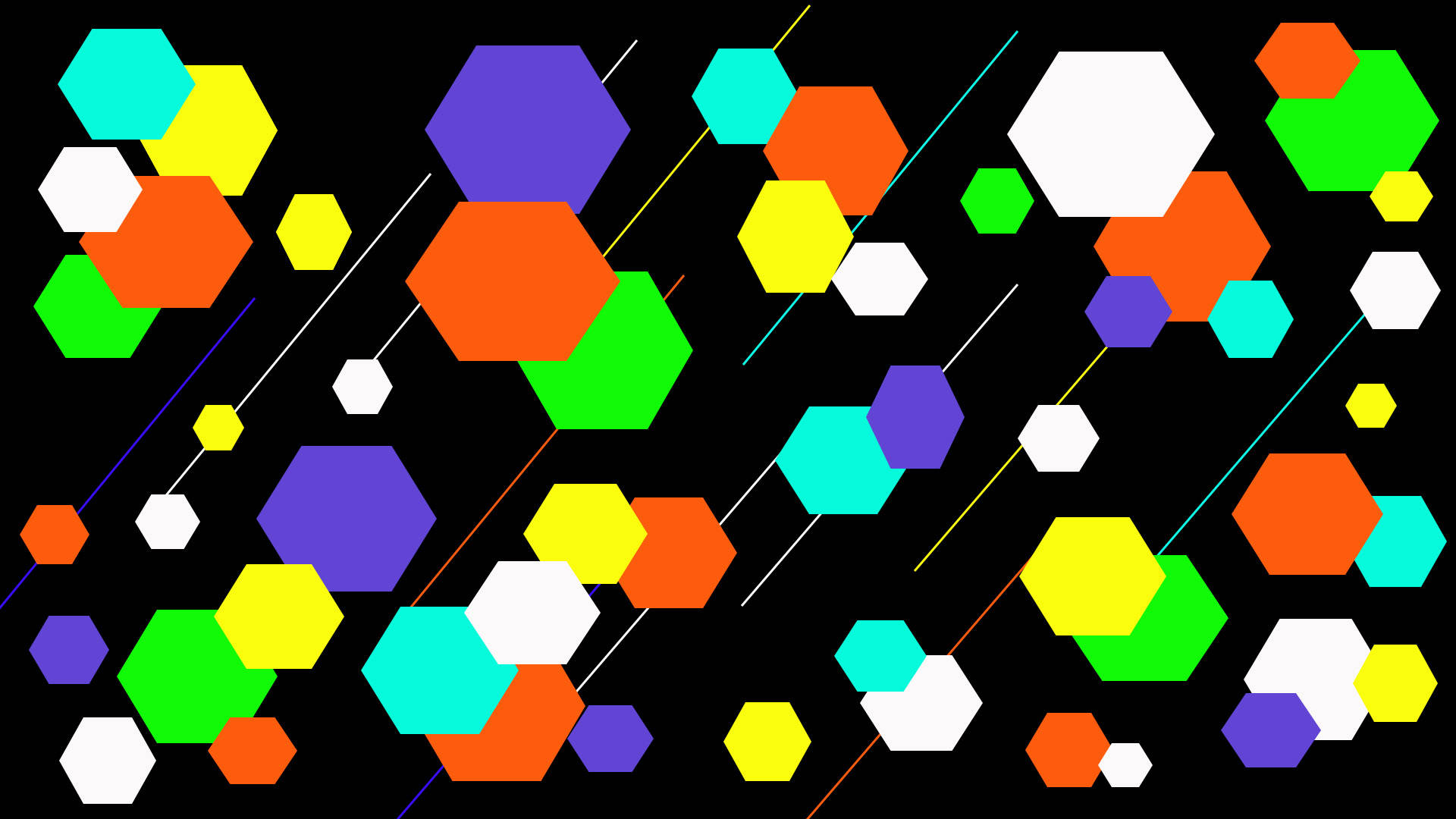 Flerfarvet Hexagon Sæt Glitrer på dit skrivebord Wallpaper