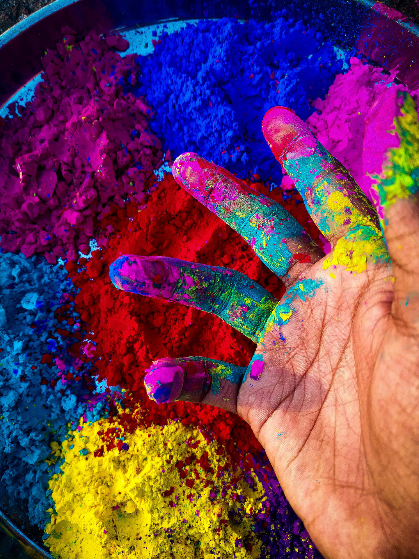 Multicolor Holi Color Powder Wallpaper