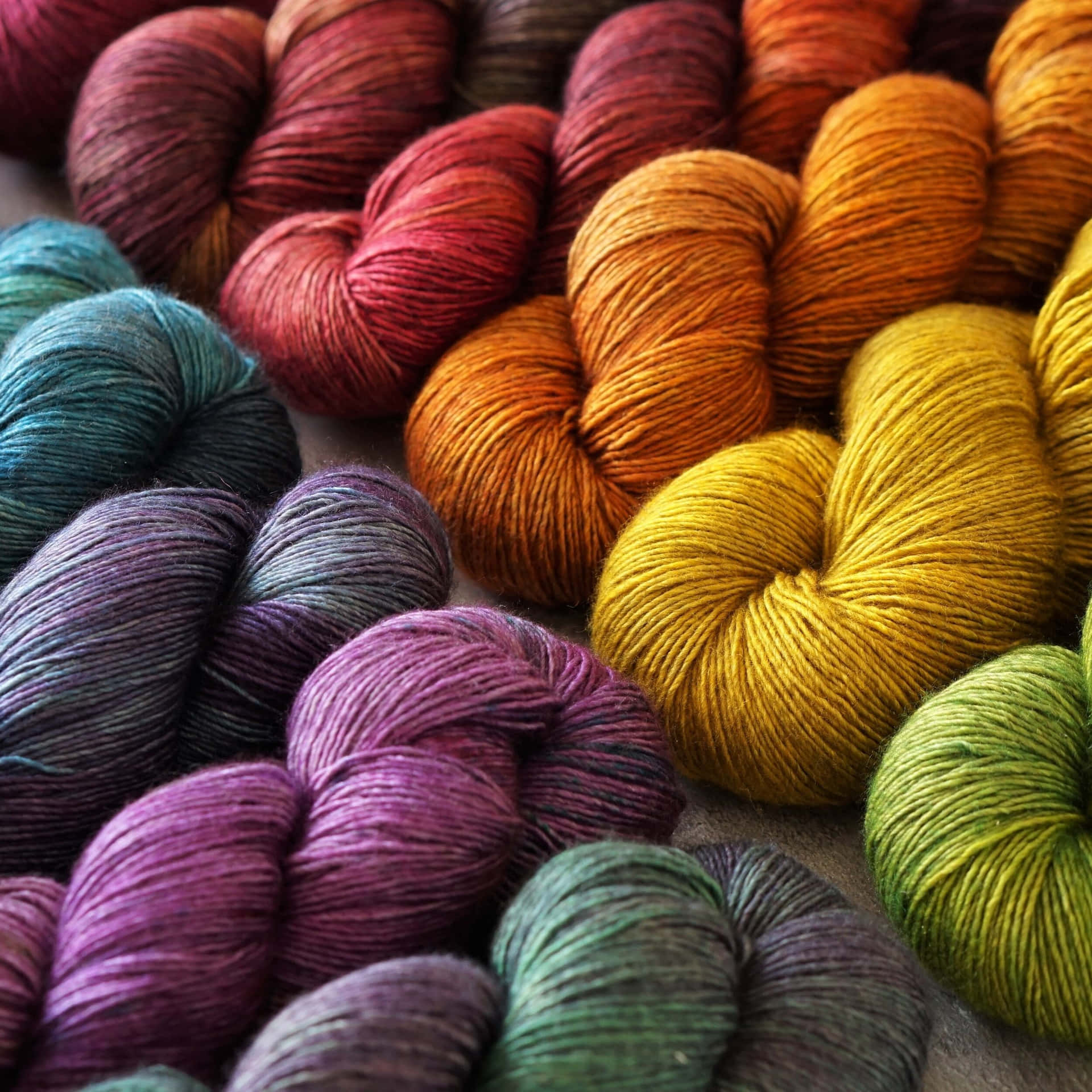 Multicolor Knitting Yarns Wallpaper