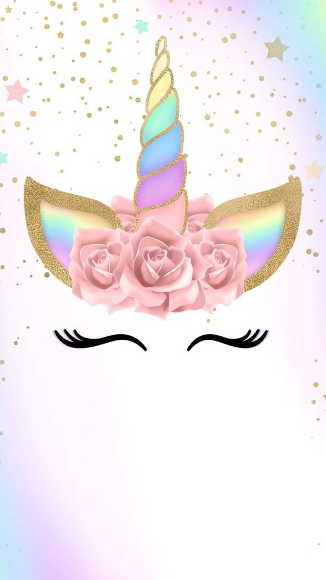 Multicolor Unicorn Flower Crown Background
