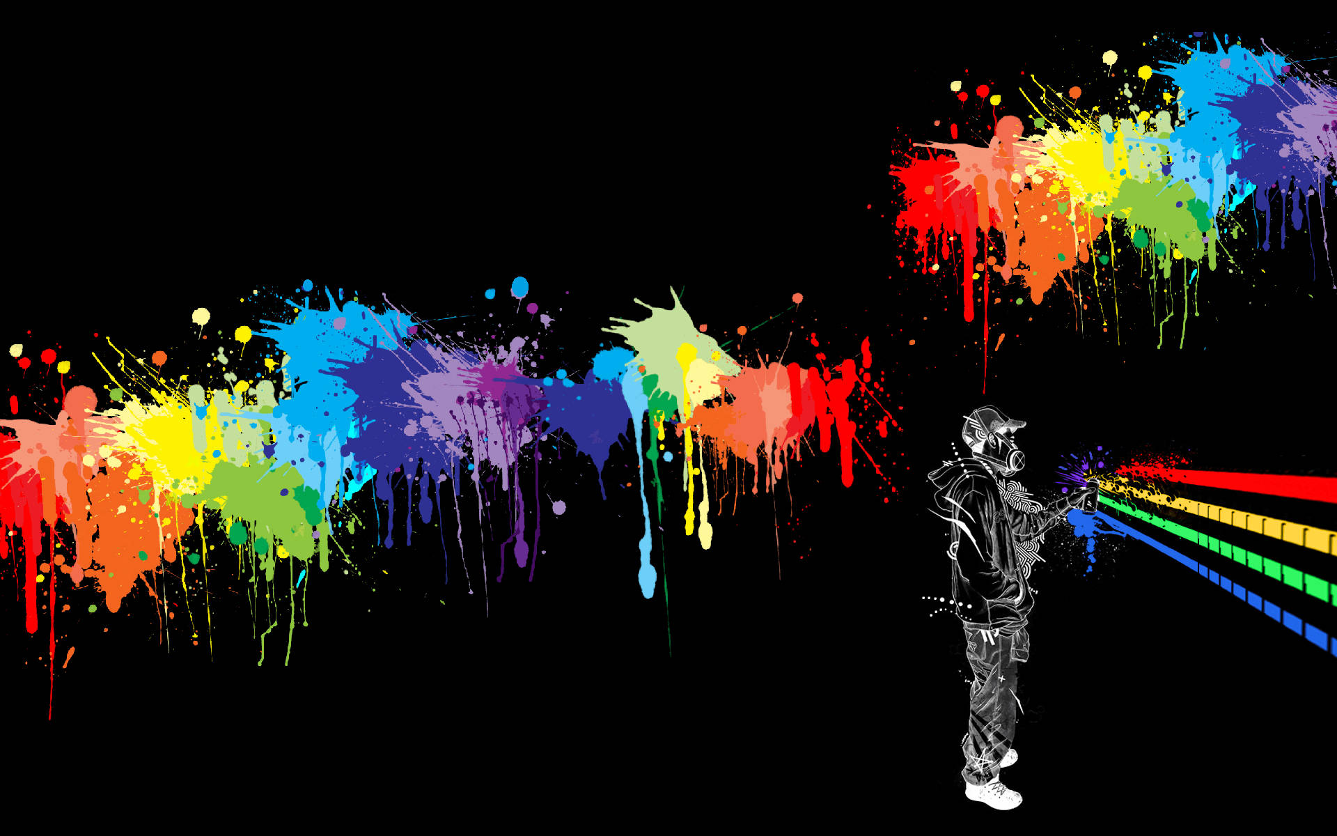 Multicolored Artwork For Pc Background