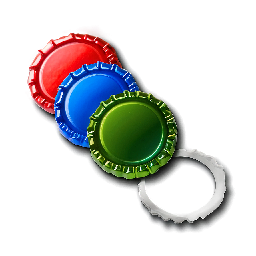 Multicolored Bottle Cap Png 06112024 PNG