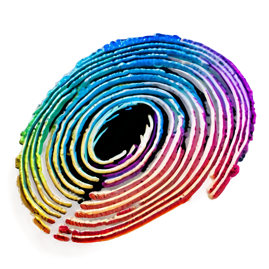 Multicolored Fingerprint Artwork Png Iwn PNG