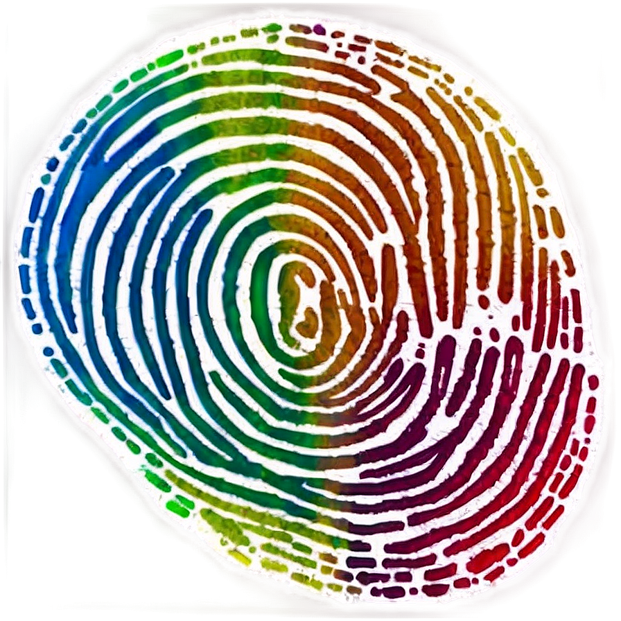 Multicolored Fingerprint Artwork Png Owp19 PNG