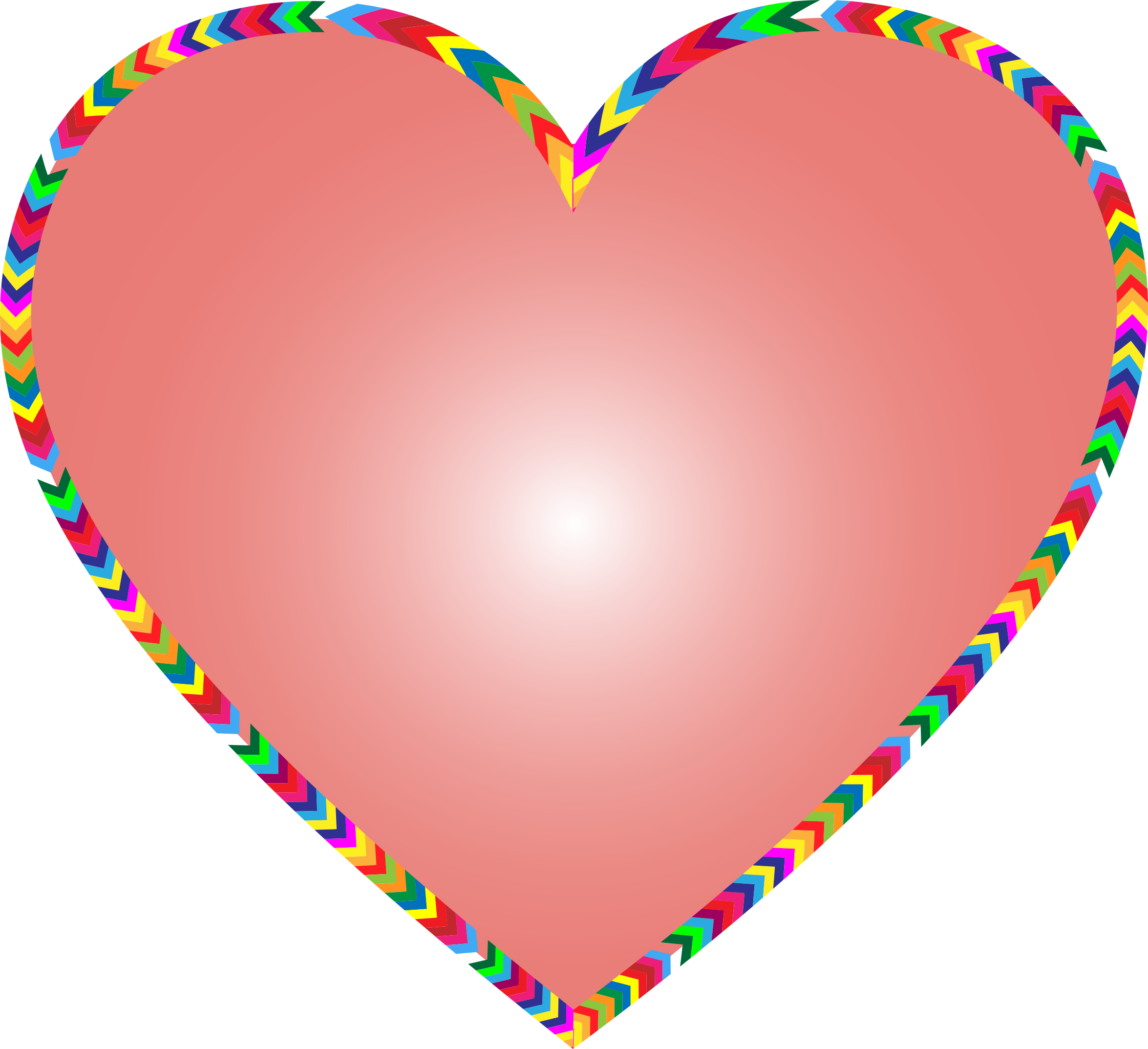 Multicolored Heart Border Graphic PNG