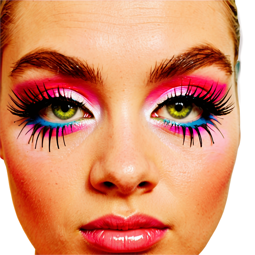 Multicolored Party Lashes Png 05252024 PNG