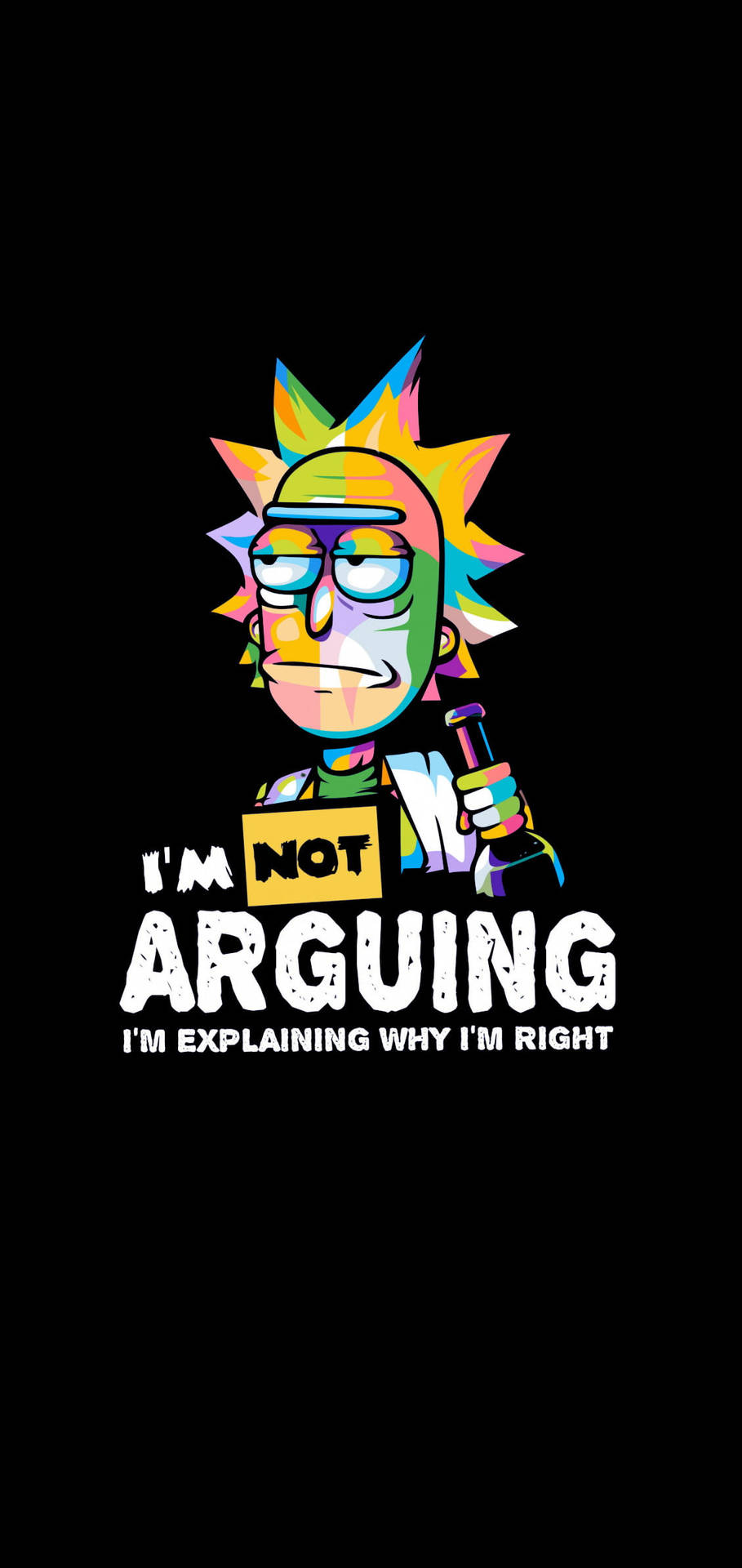 Multicolored Rick And Morty Cool Background