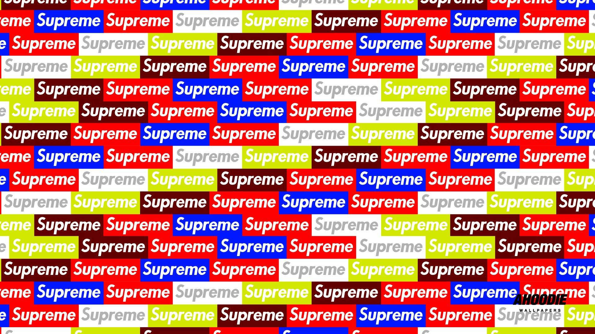 Multicolored Supreme Logo Laptop Wallpaper