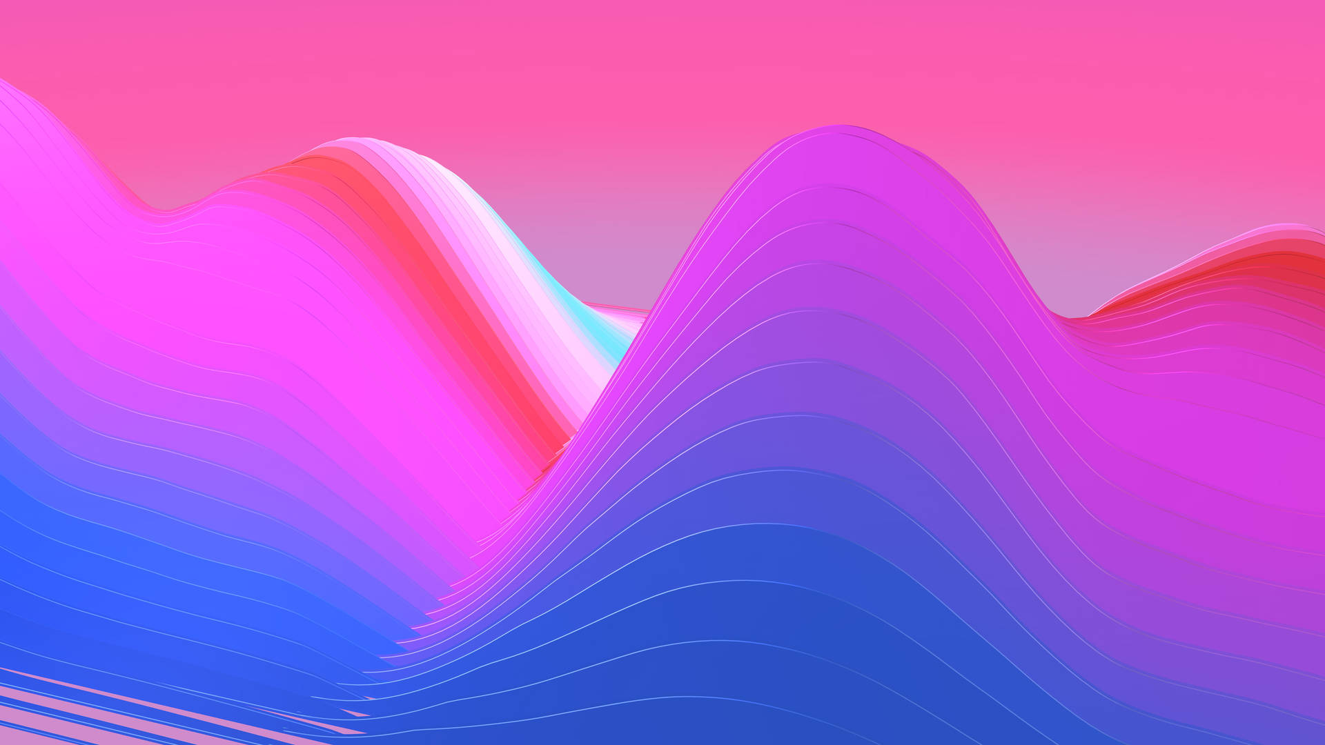 Multicolored Waves Iphone X Amoled Wallpaper