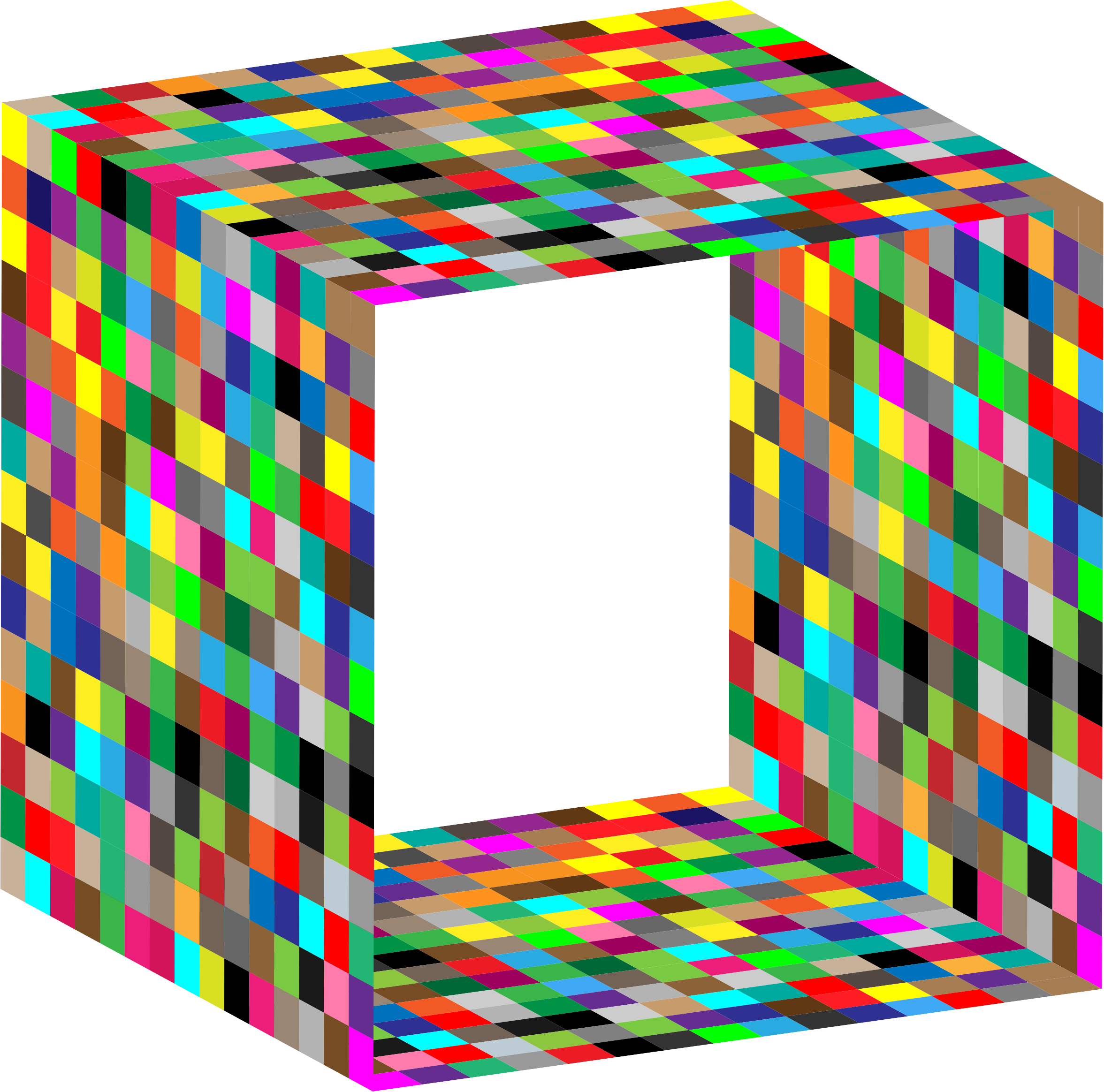 Multicolored3 D Optical Illusion PNG