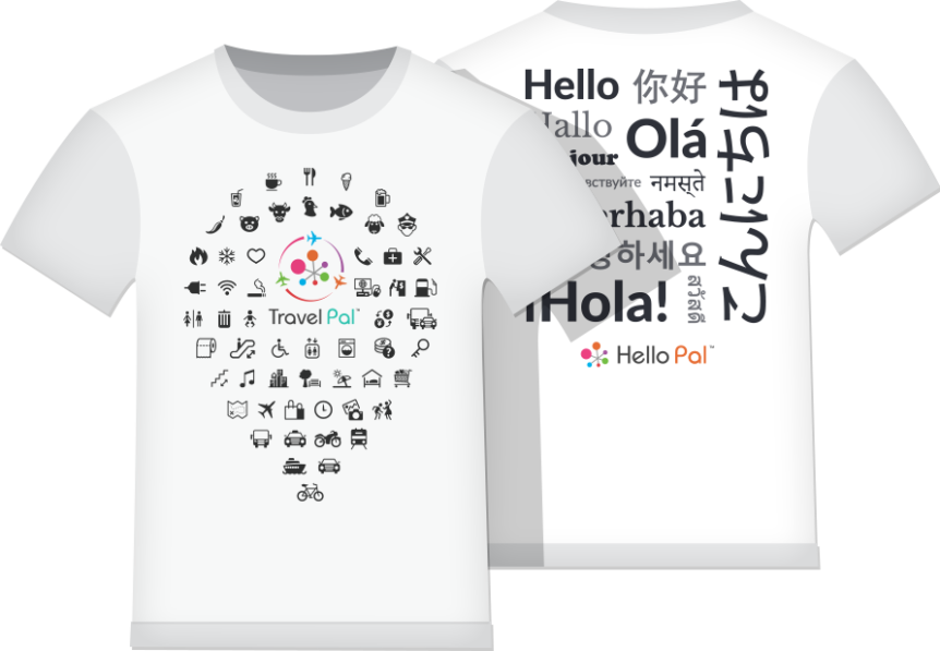 Multilingual Travel T Shirt Design PNG