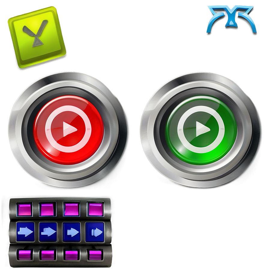 Multimedia Control Buttons Png 06262024 PNG