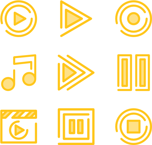 Multimedia Icon Set PNG