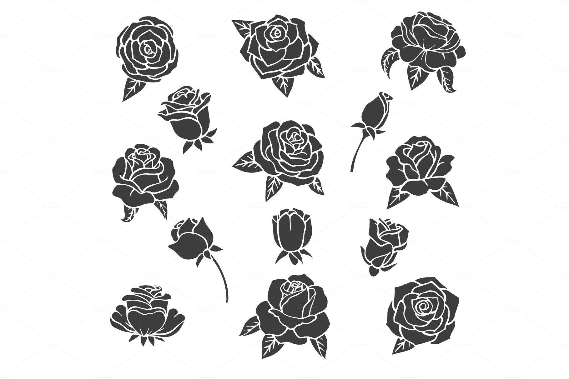 Multiple Black Roses Art Wallpaper