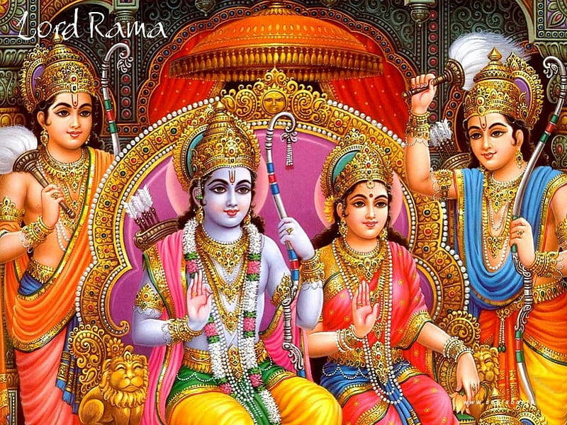 Multiple Ram Ji In Royal Throne Wallpaper